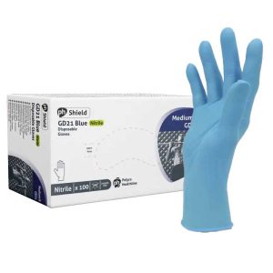 Powder Free Blue Gloves - Large